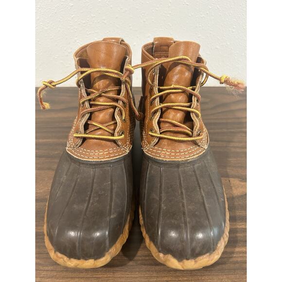 LL Bean Boots 6 Inch Original Men\'s Size 9M Made In USA Tan Brown Gum Leather main image 8